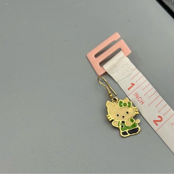 Cat Character Enamel Dangle Earrings - Picture 4 of 5